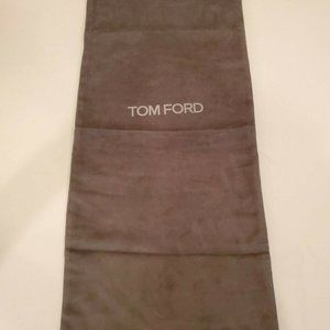 Tom Ford 31” x 13” Gray Faux Suede Drawstring Dust Bag - JUMBO